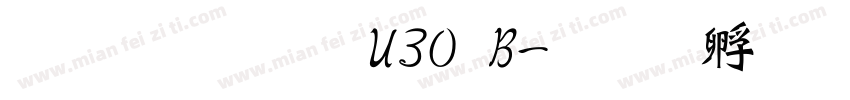 文鼎魏碑U30 B字体转换